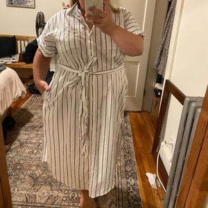 Jcrew striped shirt dress